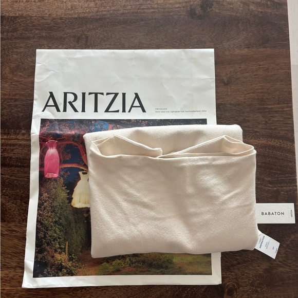 NWT Aritzia Babaton Inspiration Sweater Relaxed knit boatneck in Light Birch - Picture 5 of 5